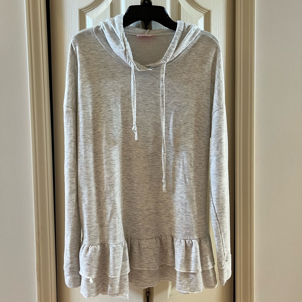 Women’s Pink Lily Ruffle Hoodie
